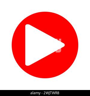 Film strip illustration. Movie Camera Icon. Play video icon, red buttons sign vector isolated on white background. Stock Vector