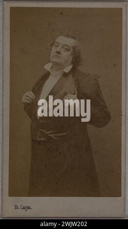 Etienne Carjat (1828-1906). The actor Frédérick Lemaître. 1870. Paris, house of Victor Hugo. 79198-7 French actor, French, front, American plan, portrait Stock Photo