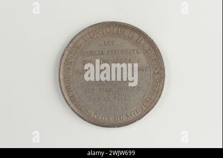 Carnavalet museum, medal collection Right registration on eight lines. Stock Photo