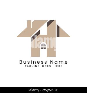 Letter H Real Estate Logo. Alphabet H Concept Design Property Business Icon Stock Vector