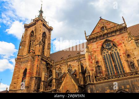 St. Martin's collegiate church in Colmar, Alsace, France Stock Photo