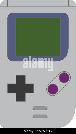 Portable games console.  Old gadget. Vector illustration Stock Vector