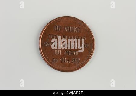 Carnavalet museum, medal collection Right registration on five lines. Stock Photo