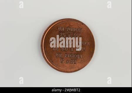 Carnavalet museum, medal collection Right registration on six lines. Stock Photo