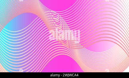artillustration design concept background modern wavy geometry Stock Vector