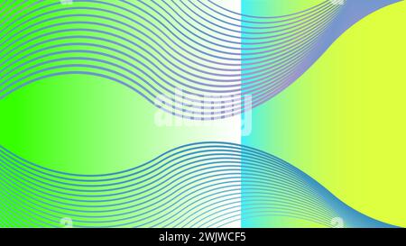 artillustration design concept background modern wavy geometry Stock Vector