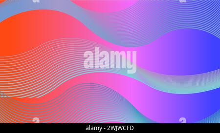 artillustration design concept background modern wavy geometry Stock Vector