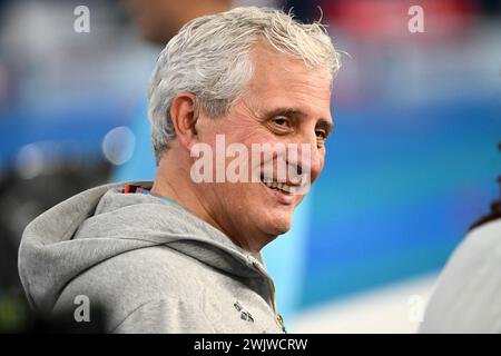 Doha, Qatar. 17th Feb, 2024. Italian coach Cesare Butini during the 21st World Aquatics Championships at the Aspire Dome in Doha (Qatar), February 17, 2024. Credit: Insidefoto di andrea staccioli/Alamy Live News Stock Photo