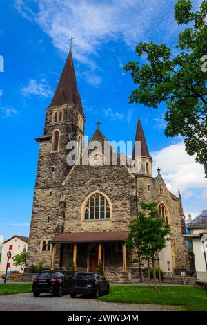 Catholic Church of St. Joseph in Interlaken, Switzerland Stock Photo