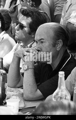 Alfredo Gómez Morales (1908-1990) is an Argentine peronist economist, during the announcement of Héctor Cámpora-Vicente Solano Lima´s presidential ticket in San Antonio de Areco, 73 miles from Buenos Aires City, January 22, 1973. Stock Photo