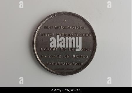 Carnavalet museum, medal collection Right registration on seven lines. Stock Photo