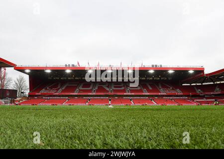 View of the Brian Clough stand during the Premier League match between Nottingham Forest and West Ham United at the City Ground, Nottingham on Saturday 17th February 2024. (Photo: Jon Hobley | MI News) Credit: MI News & Sport /Alamy Live News Stock Photo