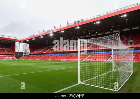 View of the Brian Clough stand during the Premier League match between Nottingham Forest and West Ham United at the City Ground, Nottingham on Saturday 17th February 2024. (Photo: Jon Hobley | MI News) Credit: MI News & Sport /Alamy Live News Stock Photo