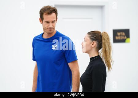 Dohar, Qatar. 17th Feb, 2024. Former World No.1 Andy Murray during a Special Media Day of the Qatar Exxonmobil Open 2024 on February 17, 2024. The tournament begins from February 19, 2024 at the Khalifa International Tennis and Squash Complex in Doha and is hosted by Qatar Tennis Federation in Qatar’s capital Doha. The Qatar Exxonmobil Open will end on February 24, 2024. Credit: Armstrong Vas/Alamy Live News Stock Photo