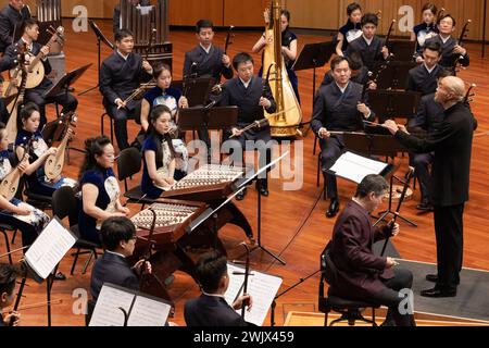 Budapest, Hungary. 16th Feb, 2024. Members of China National