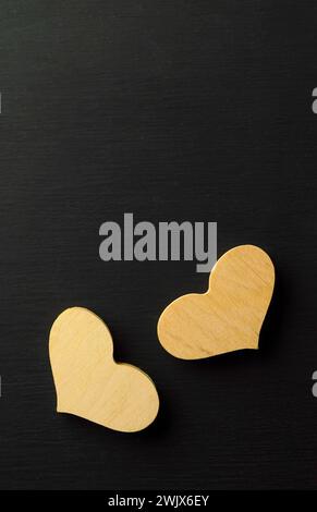 Valentine's Day Hearts Background. Holiday Abstract Valentine Background with Hearts. Hearts backdrop. Love concept, wedding. Flat lay Stock Photo