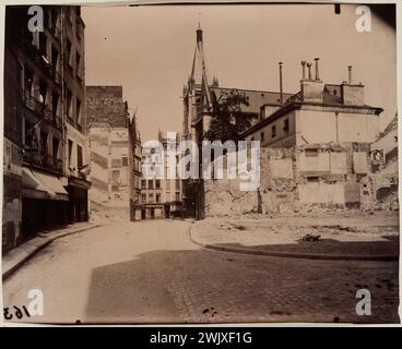 Atget, Eugène (Jean Eugène Auguste Atget, dit) (N.1857-02-12-D.1927-08-04), Church Saint-Séverin, rue des Priests-Saint-Séverin, 5th arrondissement, Paris. (Dummy title), 1915. Draw on albumin paper. Carnavalet museum, history of Paris. Stock Photo