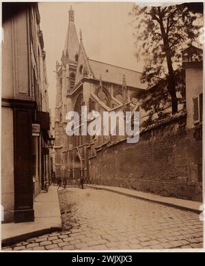 Atget, Eugène (Jean Eugène Auguste Atget, dit) (N.1857-02-12-D.1927-08-04), Church Saint-Séverin, rue des Priests-Saint-Séverin, 5th arrondissement, Paris. (Dummy title), 1900. Draw on albumin paper. Carnavalet museum, history of Paris. Stock Photo