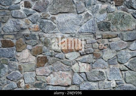 Abstract backdrop. Texture of a stone wall. Old castle stone wall texture background. Gray large stones. Part of a stone wall, for background or textu Stock Photo