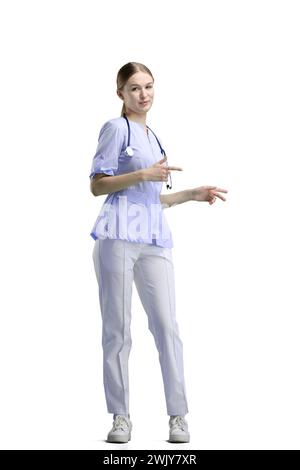 Doctor Point Woman Female doctor points on model of female pelvis in her hands Stock Photo ...