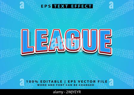 Editable text effect with league text in an esports style Stock Vector