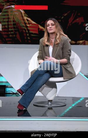 Milan, TV show “TV Talk” - Claudia Rossi Stock Photo - Alamy