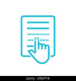 Reading manual icon. Instructions. From blue icon set. Stock Vector