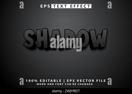Shadow eps editable text effect Stock Vector