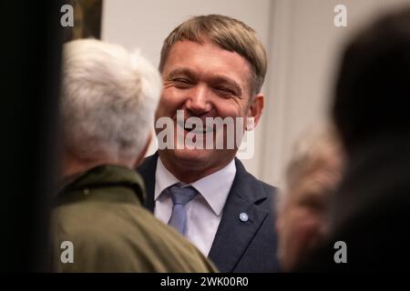 Berlin, Germany. 17th Feb, 2024. Andre Poggenburg attends an event in Berlin Lichterfelde. Credit: Fabian Sommer/dpa/Alamy Live News Stock Photo