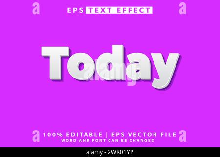 Today's editable text effect is a vector 3D text effect font. Stock Vector