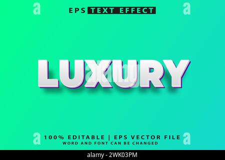 Luxury 3d editable text effect Stock Vector