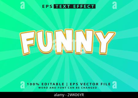 Funny editable text effect vector Stock Vector