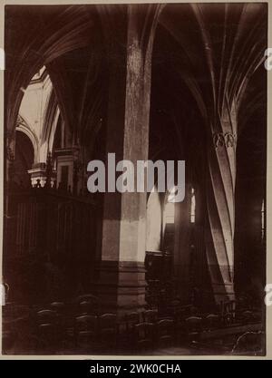 Pottier, Emmanuel Marie-Joseph Léon (n.1864-12-16-D.1921-03-11), pillar in twists, Saint-Séverin church, rue des Priests-Saint-Séverin, 5th arrondissement, Paris. (Dummy title). Albumin paper draw. Carnavalet museum, history of Paris. Stock Photo