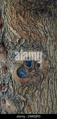 Natural structure of the bark of a mulberry tree. Highly detailed tree bark texture. Tree bark close up texture. Natural tree bark background template Stock Photo