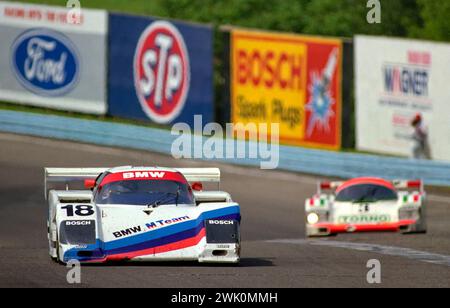 Watkins Glen International. SCCA Can-Am. No. 18. March 86G/BMW. Driven by John Andretti and Davey Jones Stock Photo