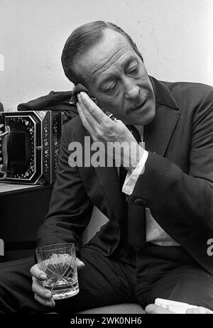 Roberto Goyeneche, Argentine tango singer, before a performance in Buenos Aires, October 14th, 1970. Stock Photo