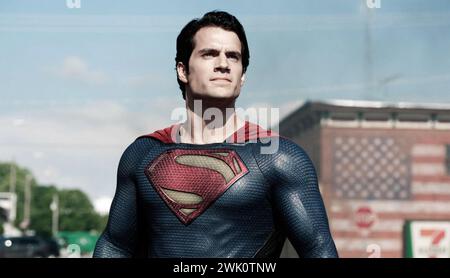 MAN OF STEEL 2013 Warner Bros. Pictures film with Henry Cavill as Kal-El/Clark Kent Stock Photo