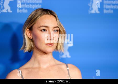 Berlin, Germany. 17th Feb, 2024. Saoirse Ronan attends the premiere for the film 'The Outrun'. The 74th Berlin International Film Festival will take place from February 15 to 25, 2024. Credit: Gerald Matzka/dpa/Alamy Live News Stock Photo