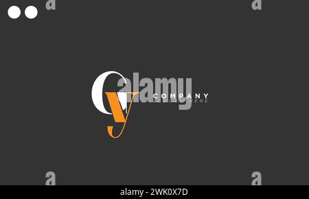 CY Alphabet letters Initials Monogram logo Stock Vector