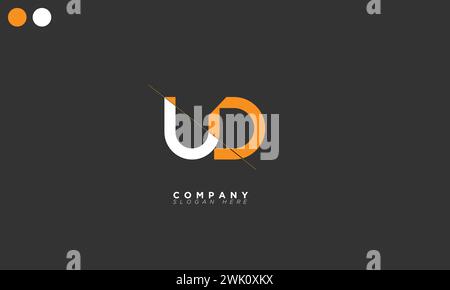UD Alphabet letters Initials Monogram logo Stock Vector