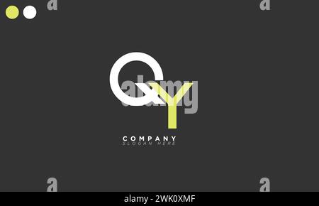 QY Alphabet letters Initials Monogram logo Stock Vector