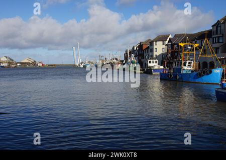 The Harbour at Maryport, Cumbria, UK Stock Photo