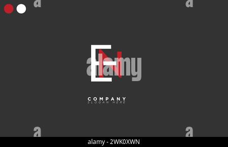EN Alphabet letters Initials Monogram logo Stock Vector