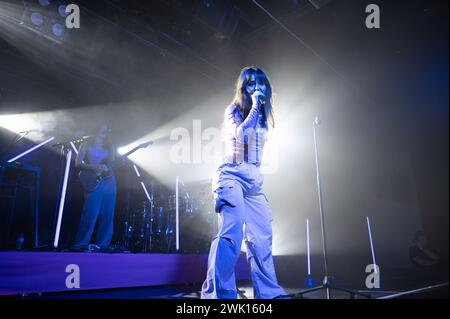 Alessandra performing at Clyde Rooms Edmiston House in Glasgow on the 17th February 2024 Stock Photo