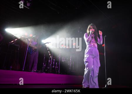 Alessandra performing at Clyde Rooms Edmiston House in Glasgow on the 17th February 2024 Stock Photo