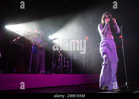 Alessandra performing at Clyde Rooms Edmiston House in Glasgow on the 17th February 2024 Stock Photo