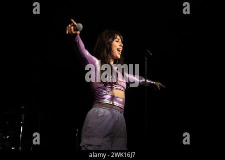 Alessandra performing at Clyde Rooms Edmiston House in Glasgow on the 17th February 2024 Stock Photo