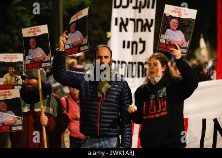 West Jerusalem, Israel. 17th Feb, 2024. Relatives Of Israeli Prisoners ...