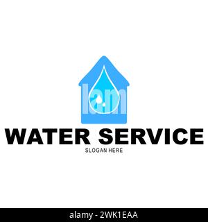Abstract blue water drop. Vector logo design template. Water Logo Template Design Vector. Logo company bussiness. Stock Vector