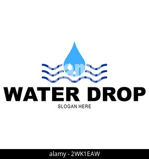 Abstract blue water drop. Vector logo design template. Water Logo Template Design Vector. Logo company bussiness. Stock Vector